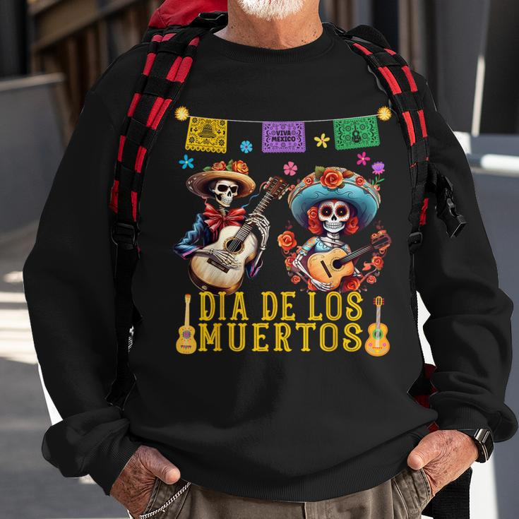 Dia De Los Muertos Costume Day Of The Dead Skeleton Dancing Sweatshirt Gifts for Old Men