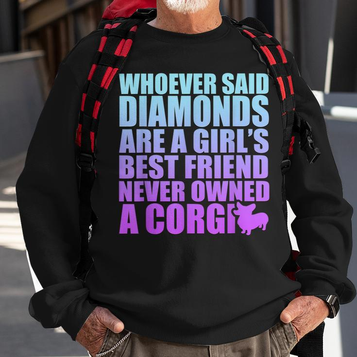 Diamonds Are Girls Best Friend Never Owned Corgi Sweatshirt Gifts for Old Men