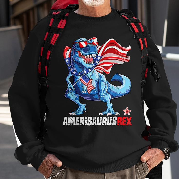 Dinosaur 4Th Of July Kids Boys Men AmerisaurusRex Funny Sweatshirt Gifts for Old Men