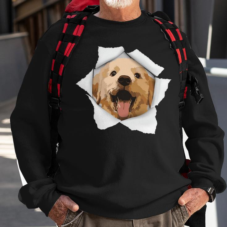 Dog Lover Cute Golden Retriever Jumping Sweatshirt Gifts for Old Men