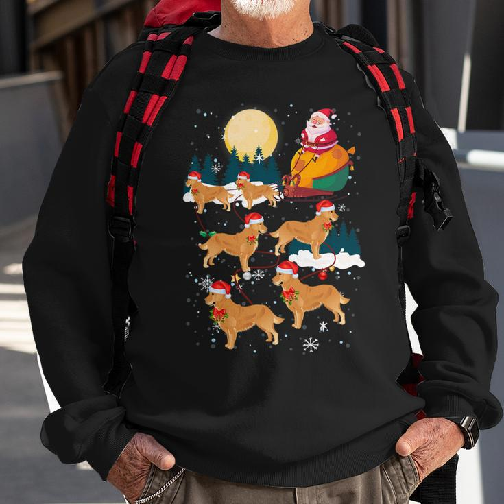 Dog Reindeer Golden Retriever Christmas Sweatshirt Gifts for Old Men