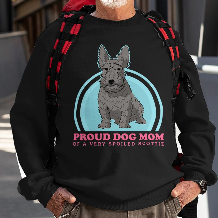 Dog Scottish Terrier Mom Of A Spoiled Scottie Dog Owner Scottish Terrier 2 Sweatshirt Gifts for Old Men