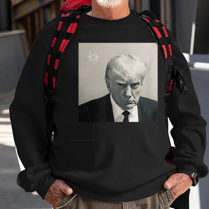 Donald Trump Shot Republican Arrest President Maga 2024 Sweatshirt Gifts for Old Men