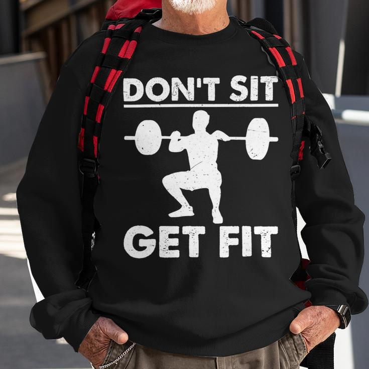 Dont Set Get Fit Deadlift Lovers Fitness Workout Costume Sweatshirt Gifts for Old Men