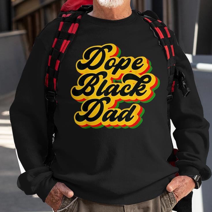 Dope Black Dad Fathers Day Junenth History Month Vintage Sweatshirt Gifts for Old Men
