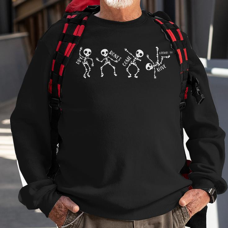 Dry Bones Come Alive Relaxed Skeleton Dancing Sweatshirt Gifts for Old Men