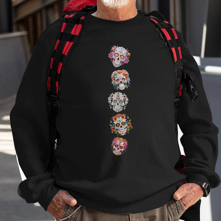 El Dia De Los Muertos Day Of The Dead Skulls Sweatshirt Gifts for Old Men