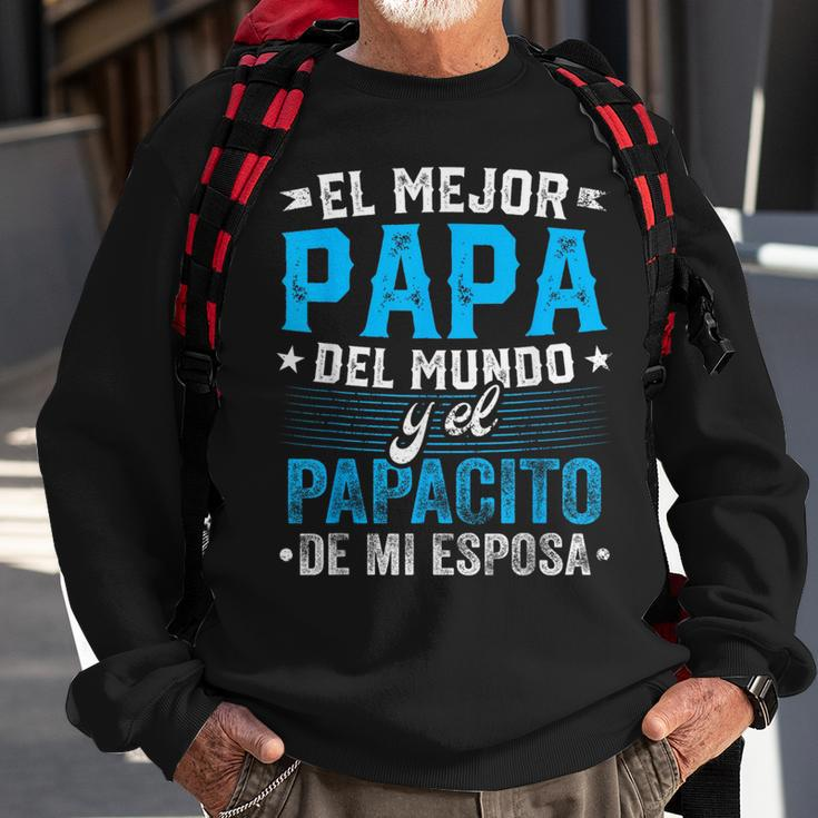 El Mejor Papa Del Mundo Camisa Para Dia Del Padre Latino Dad Sweatshirt Gifts for Old Men