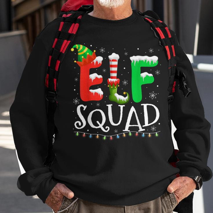 Elf Family Christmas Matching Pajamas Xmas Elf Squad Sweatshirt Gifts for Old Men