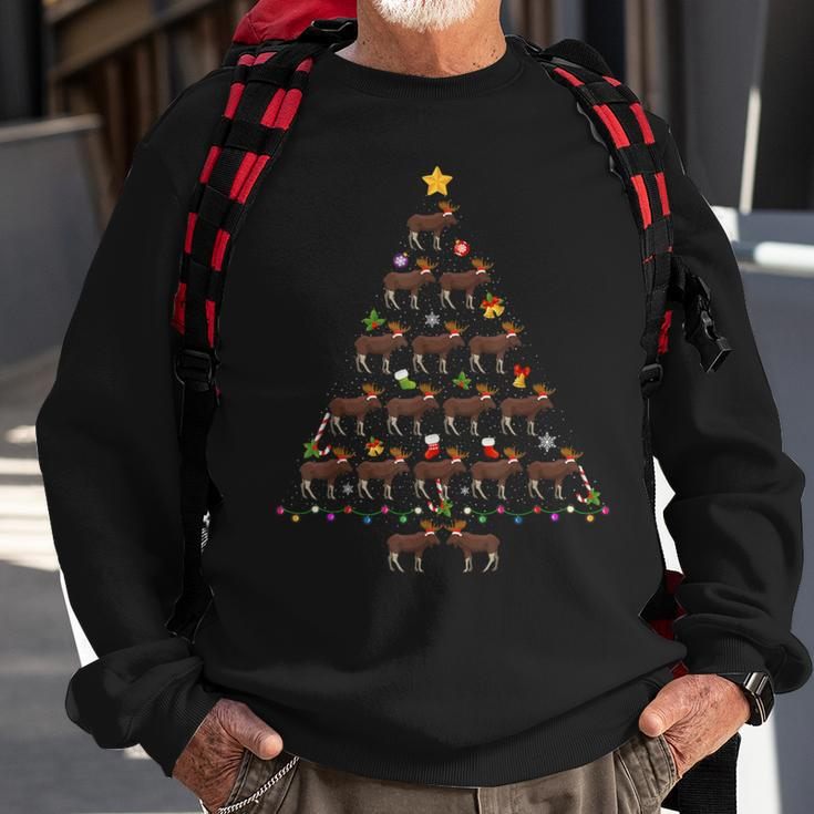 Elk Christmas Tree Ugly Christmas Sweater Sweatshirt Gifts for Old Men
