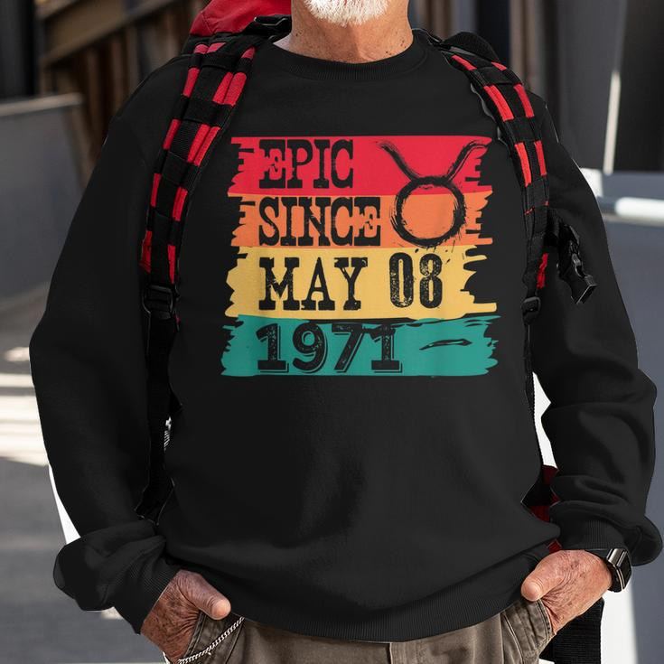 Epic Since May 08 Taurus Sign 1971 Birthday Retro Vintage Sweatshirt Gifts for Old Men