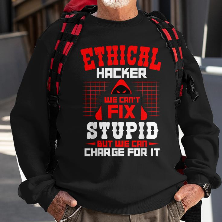 Ethical Hacker Cyber Hacking Awareness Security Programmer Sweatshirt Gifts for Old Men