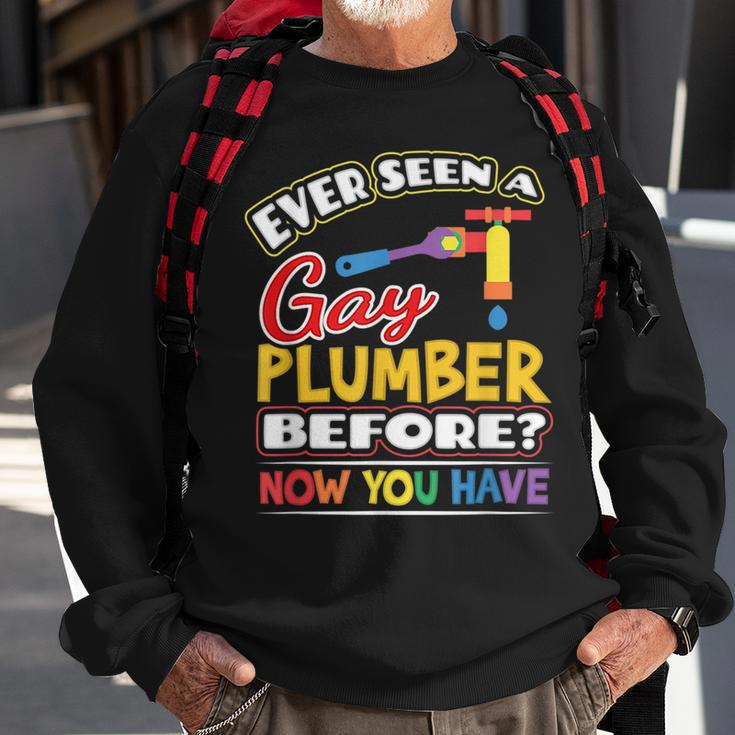 Ever Seen A Gay Plumber Before Pride Week Lgbt Sweatshirt Gifts for Old Men