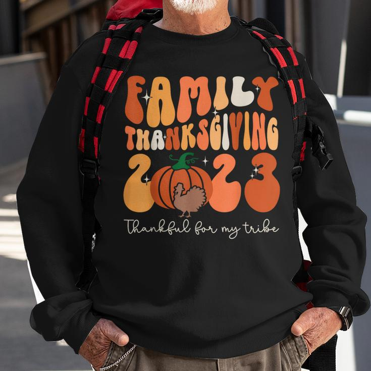 Family Thanksgiving 2023 Thankful For My Tribe Group Pumpkin Sweatshirt Gifts for Old Men
