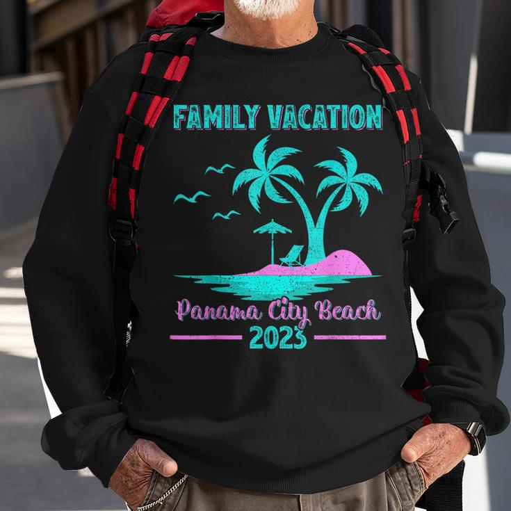 Family Vacation 2023 Palm Tree Florida Panama City Beach Sweatshirt Gifts for Old Men