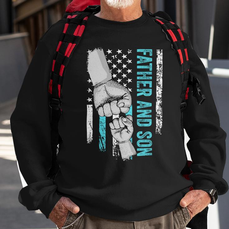 Father And Son American Flag Matching Fathers Day Father Son Sweatshirt Gifts for Old Men