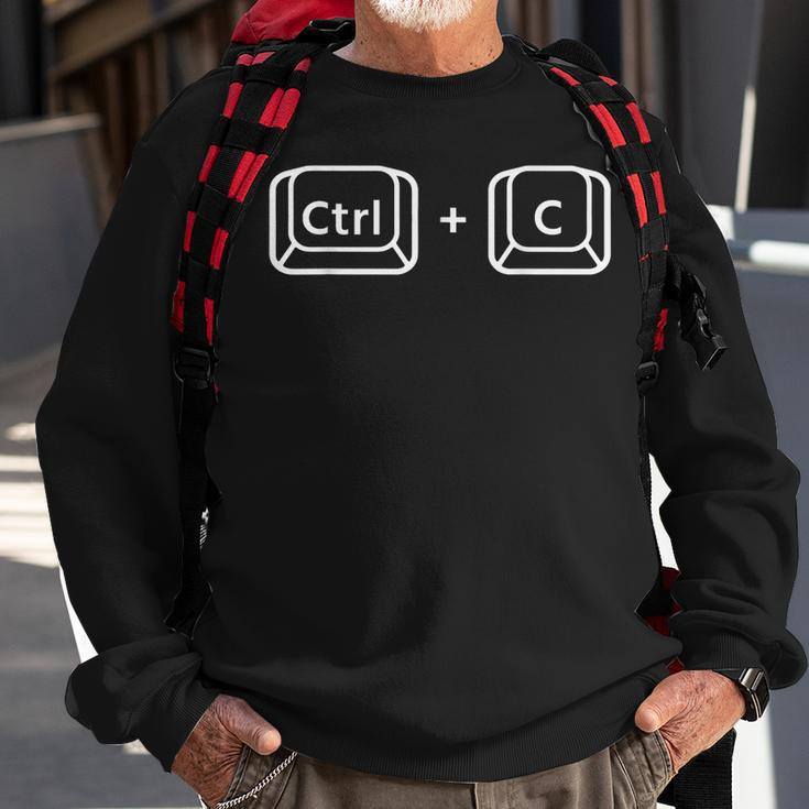 Fathers Day Gift Ctrl C & Ctrl V Dad & Baby Matching New Dad Sweatshirt Gifts for Old Men