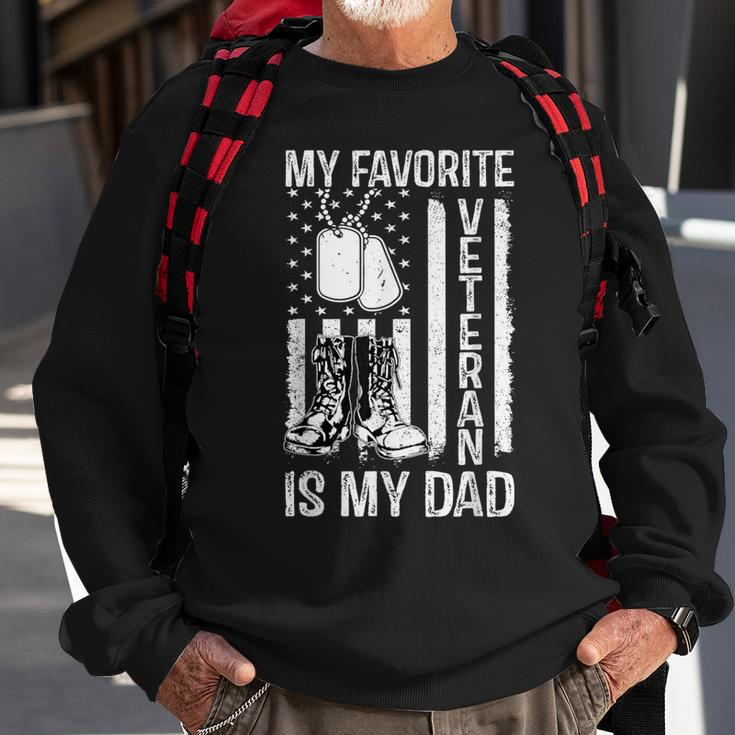 My Favorite Veteran Is My Dad Army Military Veterans Day Sweatshirt Gifts for Old Men