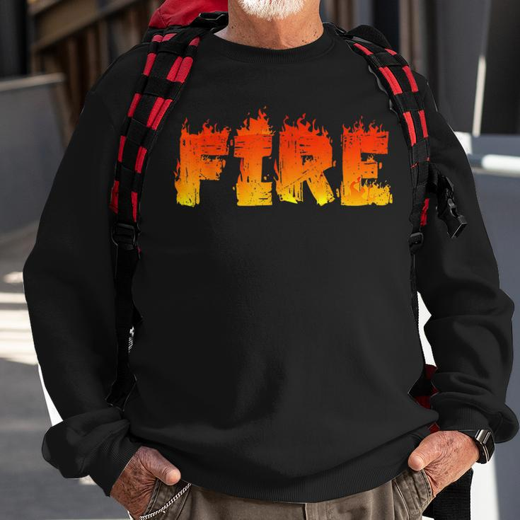Fire Halloween Costume Fire And Ice Matching Couples Sweatshirt Gifts for Old Men