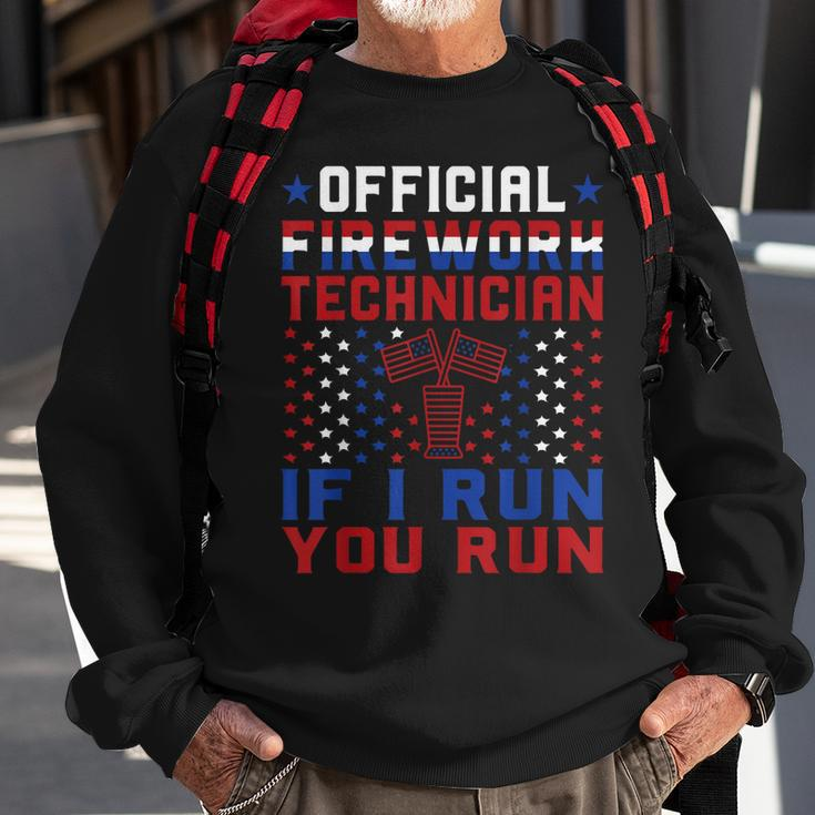 Firework Technician 4Th Of July Funny Usa Pyro Technician Sweatshirt Gifts for Old Men