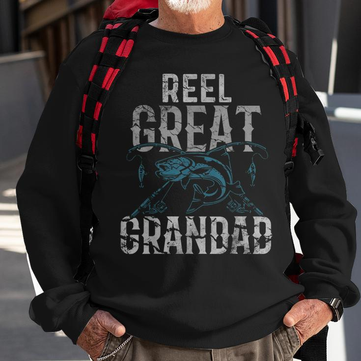 Fishermen Reel Great Grandad Fishing Fathers Day Sweatshirt Gifts for Old Men