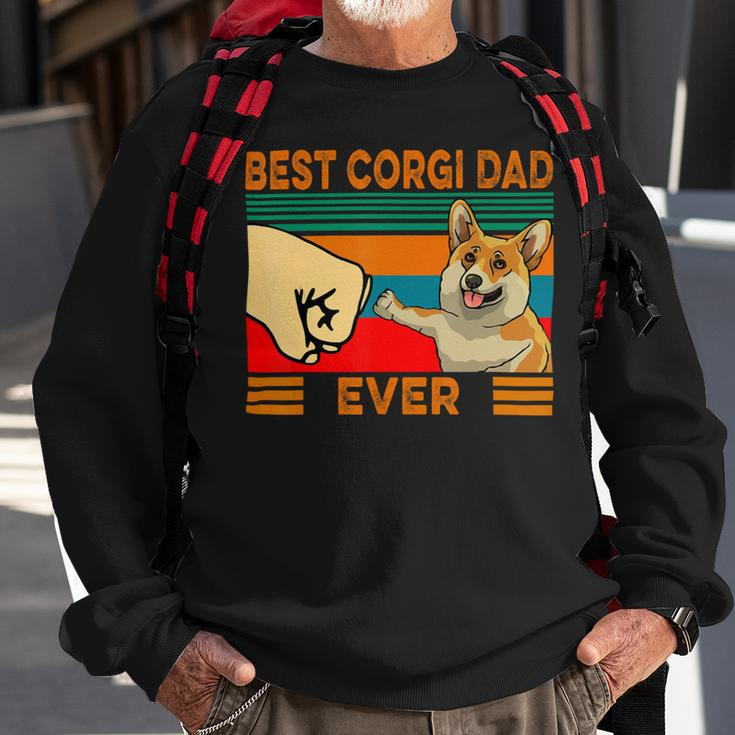 Fist Bump Best Corgi Dad Ever Sweatshirt Gifts for Old Men