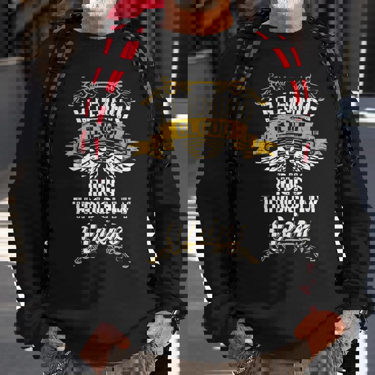 Fleming Blood Runs Through My Veins Sweatshirt Gifts for Old Men