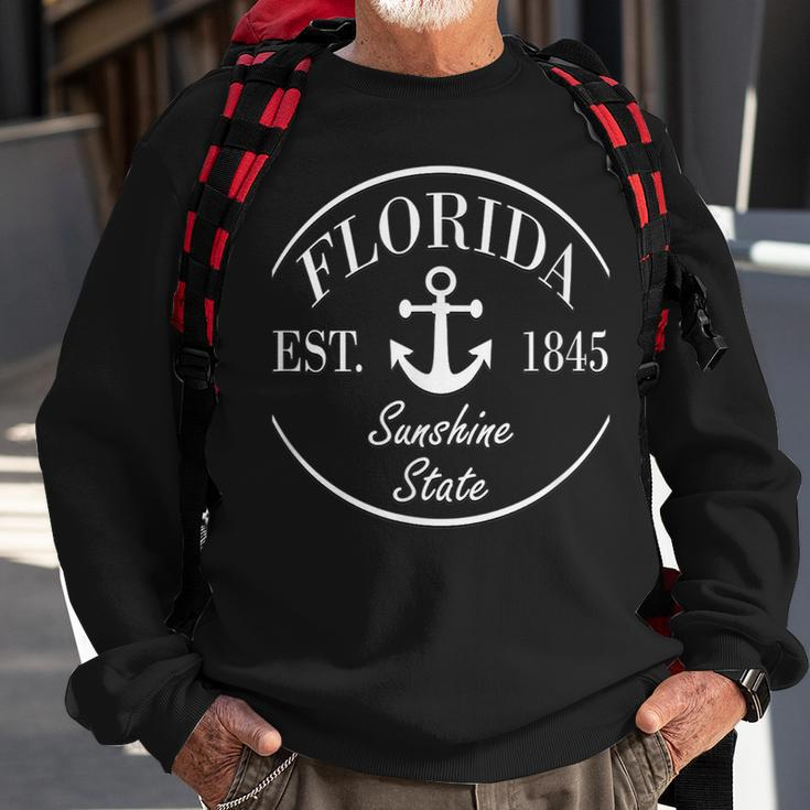 Florida The Sunshine State 1845 - Boat Anchor Sweatshirt Gifts for Old Men