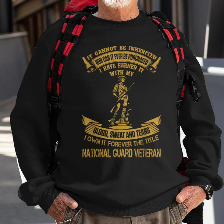 Forever The Title National Guard Veteran Sweatshirt Gifts for Old Men