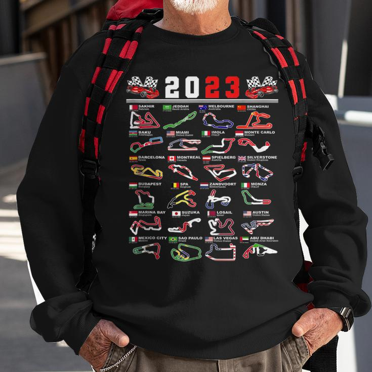 Formula Racing Open Wheel Race Car Fan 2023 World Circuits Sweatshirt Gifts for Old Men