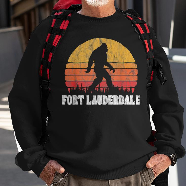 Fort Lauderdale Vintage Eighties Bigoot Retro Sunset Sweatshirt Gifts for Old Men