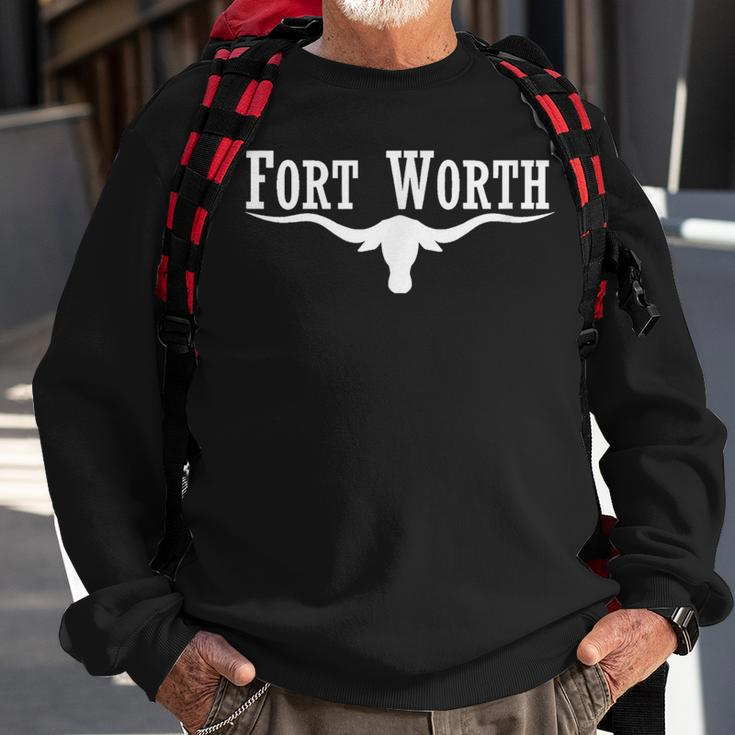 Fort Worth Flag Fort Worth City Flag Sweatshirt Gifts for Old Men