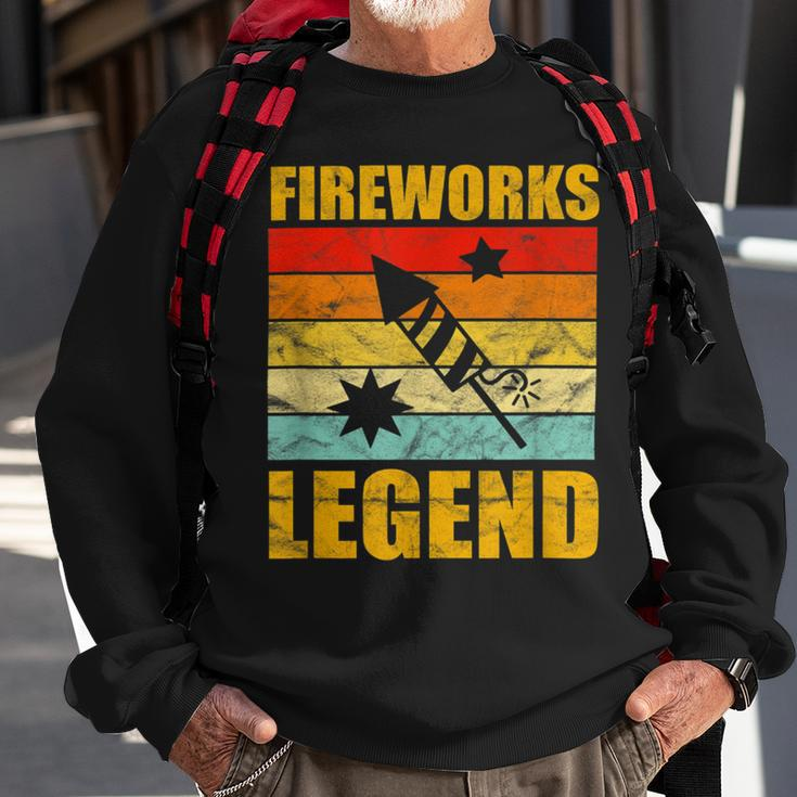 Fourth Of July Fireworks Legend Funny Independence Day 1776 Sweatshirt Gifts for Old Men