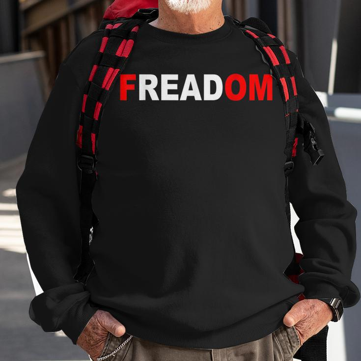Freadom For Book Lovers Bookworms Sweatshirt Gifts for Old Men