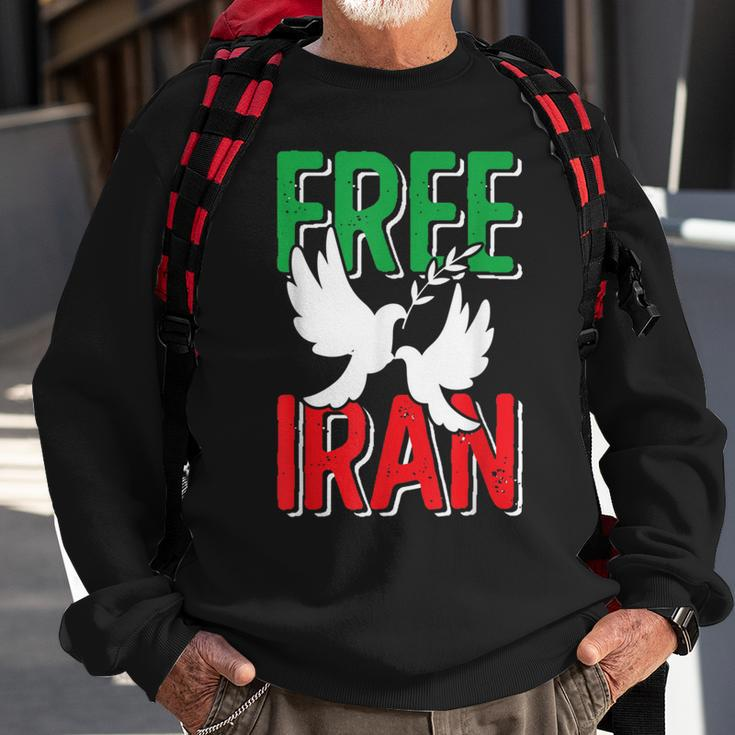 Free Iran Love Freedom Iranian Persian Azadi Sweatshirt Gifts for Old Men