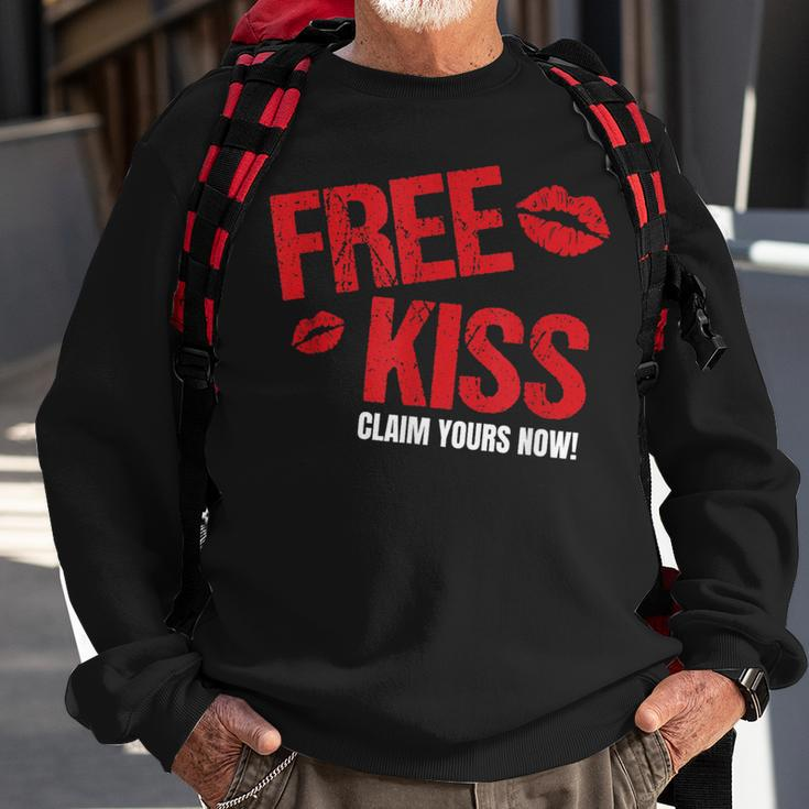 Free Kiss Claim Yours Now Best Valentine's Day Sweatshirt Gifts for Old Men