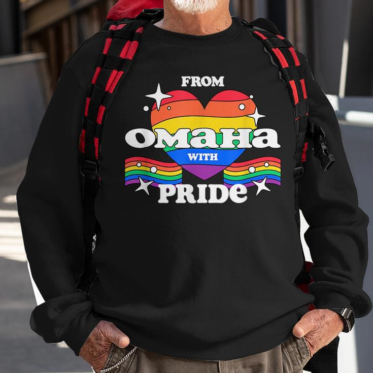 From Omaha With Pride Lgbtq Gay Lgbt Homosexual Pride Month Sweatshirt Gifts for Old Men