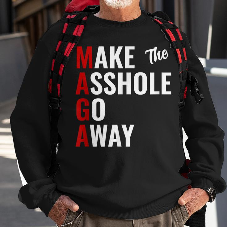 Anti Trump Maga Make The Asshole Go Away Sweatshirt Gifts for Old Men