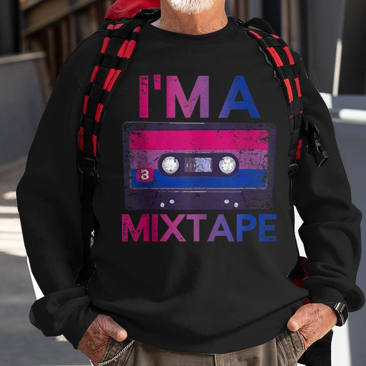 Bisexuality Pride Retro Cassette Bi Bisexual Sweatshirt Gifts for Old Men