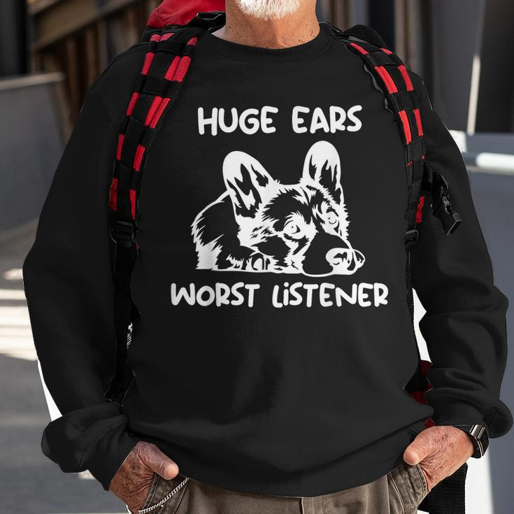 Corgi Huge Ears Worst Listener Sweatshirt Gifts for Old Men