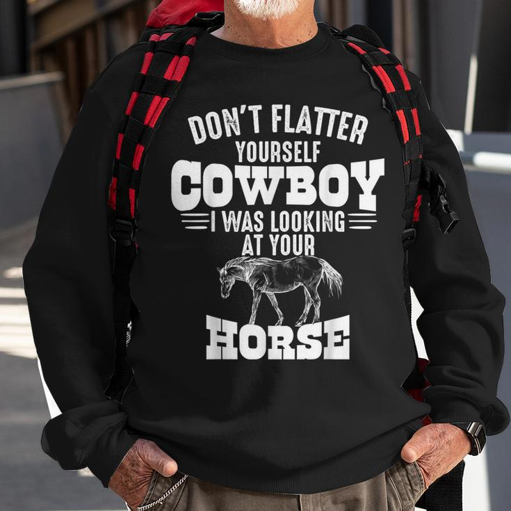 Funny Cowgirl Horse Gift For Western Equestrian Girls Women Sweatshirt Gifts for Old Men