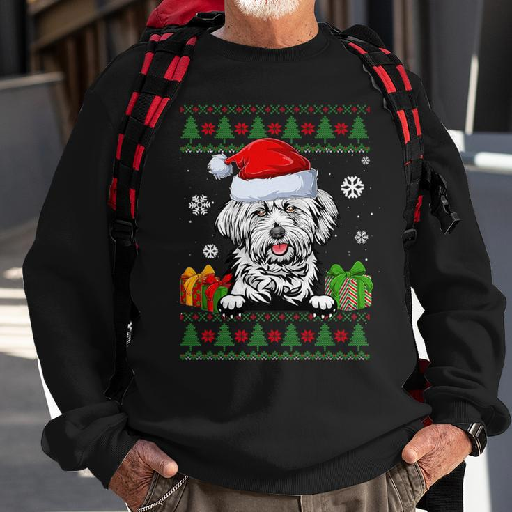 Dog Lovers Lhasa Apso Santa Hat Ugly Christmas Sweater Sweatshirt Gifts for Old Men