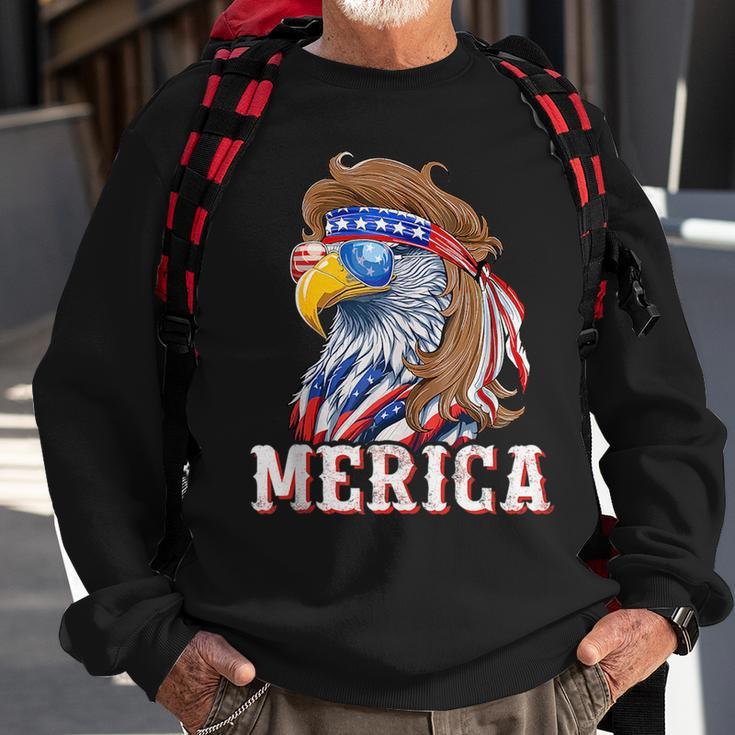 Funny Eagle Mullet 4Th Of July Usa American Flag Merica Mullet Funny Gifts Sweatshirt Gifts for Old Men