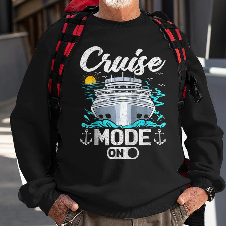 Funny Family Matching Cruise Vacation Cruise Mode On Sweatshirt Gifts for Old Men