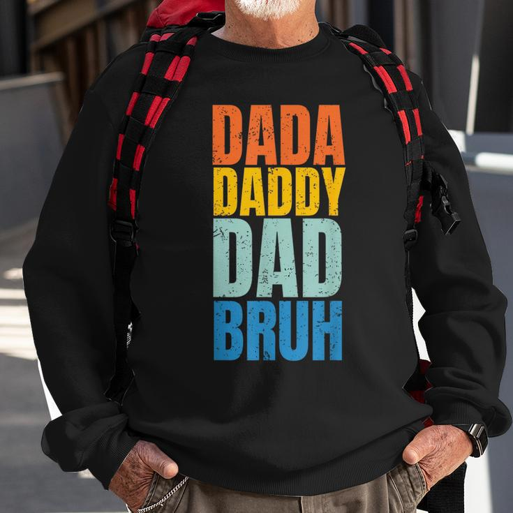 Funny Fathers Day Vintage Dada Daddy Dad Bruh Fathers Day Sweatshirt Gifts for Old Men