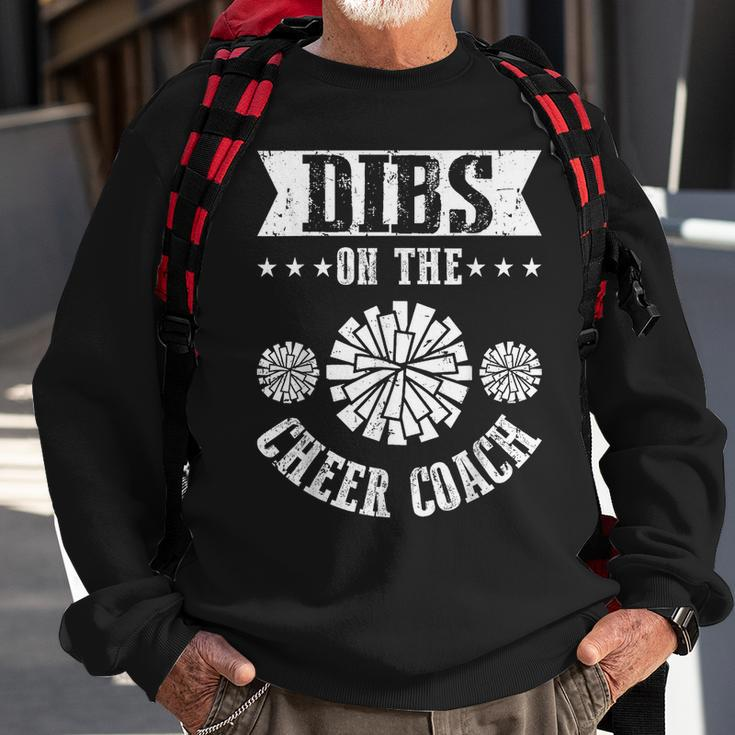 Funny Football Dibs On The Cheer Coach Pom Poms Sweatshirt Gifts for Old Men