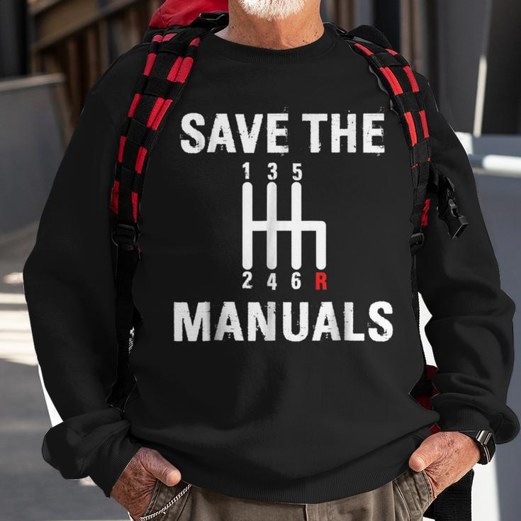 Funny For Car Lovers Save The Manuals 6 Speed Sweatshirt Gifts for Old Men