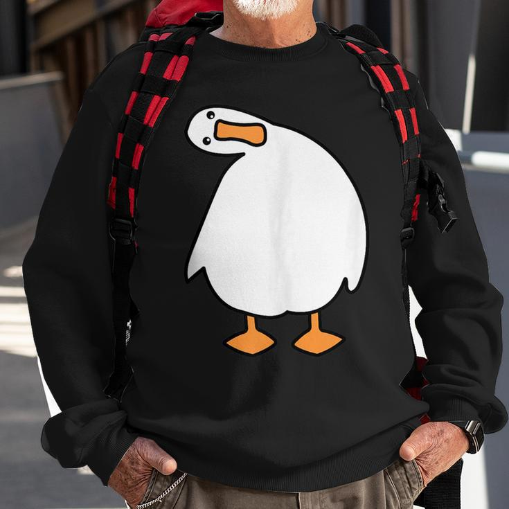 Funny Goose With Crazy Look Sweatshirt Gifts for Old Men