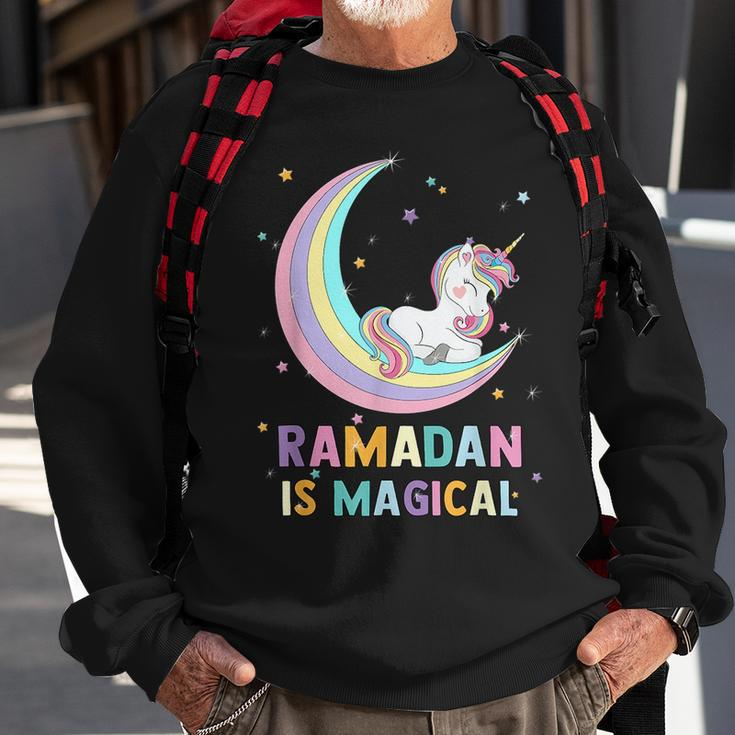 Funny Moon Unicorn Ramadan Is Magical Unicorn Funny Gifts Sweatshirt Gifts for Old Men