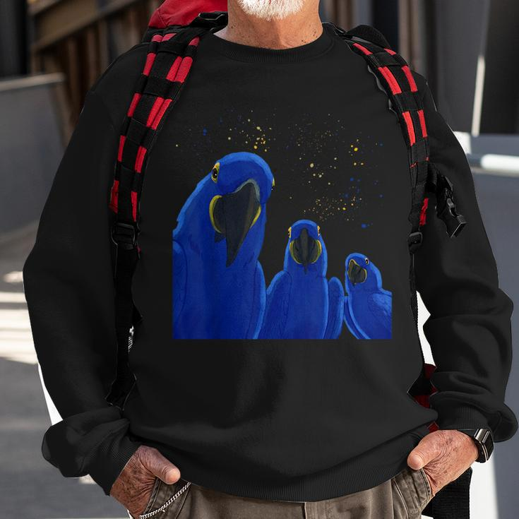 Funny Parrots Birds Hyacinth Macaw Sweatshirt Gifts for Old Men